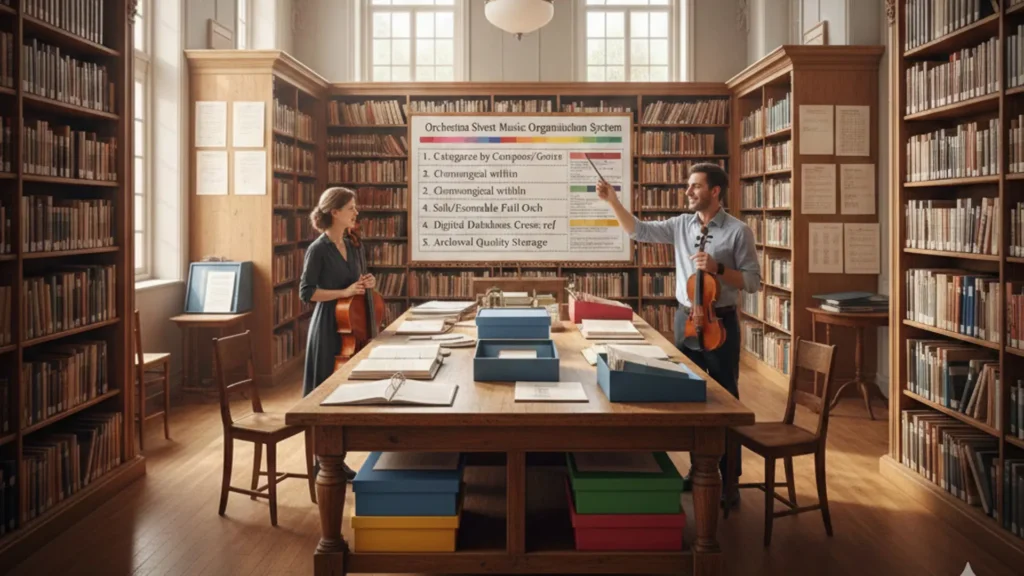 Come organizzare l’archivio delle partiture della tua orchestra (Guida completa)