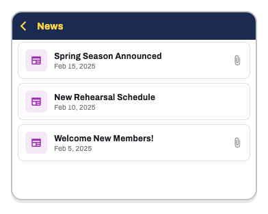 News feed screenshot